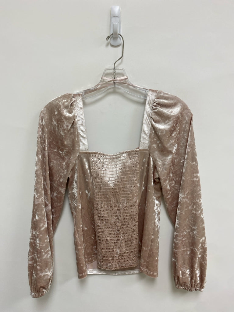 Anthropologie Size S Champagne Puff Sleeve Ladies Top
