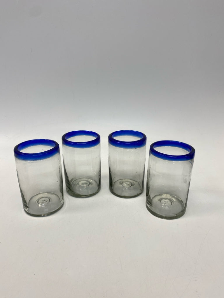 Clear Blue Glass Glassware