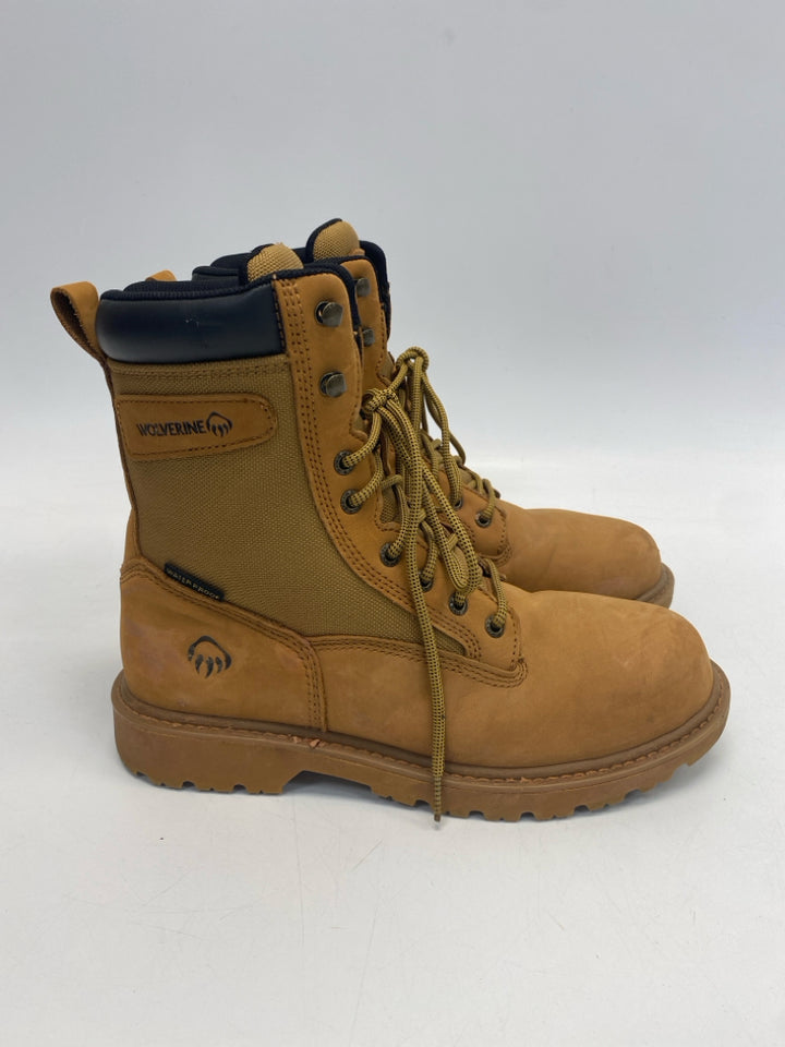Wolverine Size 8.5 Tan Lace-Up Men&