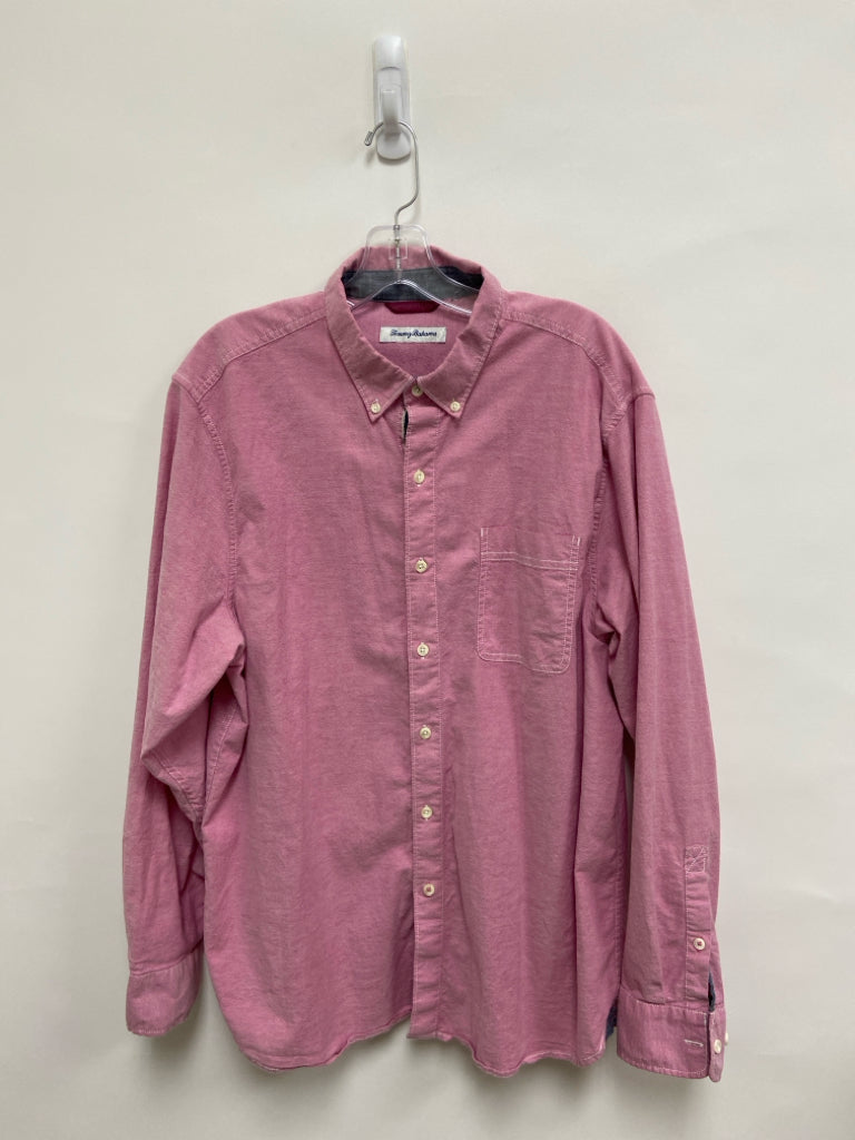 Tommy Bahama Size L Pink Button Up Men&