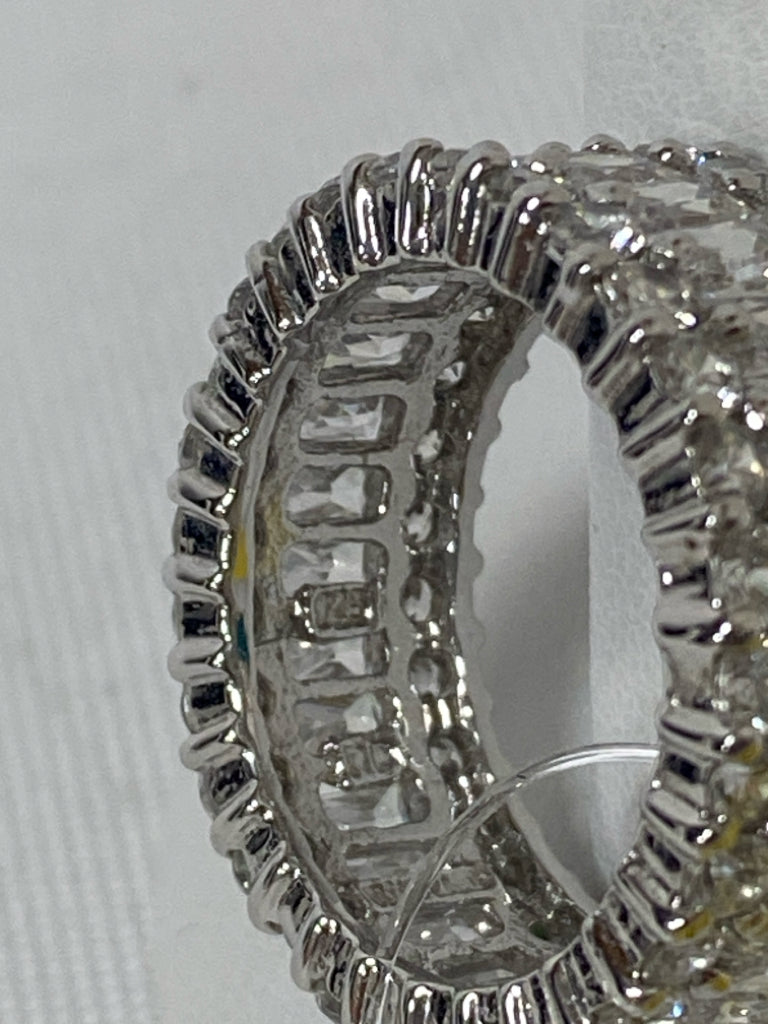 Silver Clear Jeweled Ring