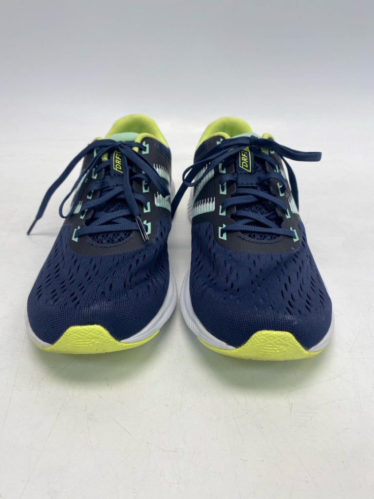 New Balance US Shoe Size 8.5 Navy Mint Green Lace-up Sneakers