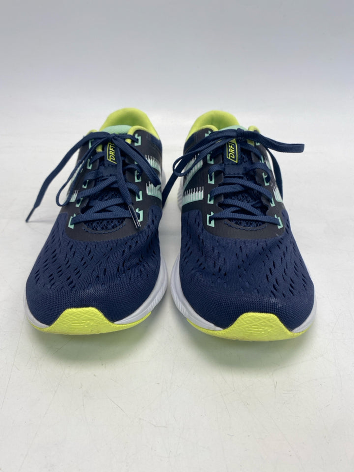 New Balance US Shoe Size 8.5 Navy Mint Green Lace-up Sneakers