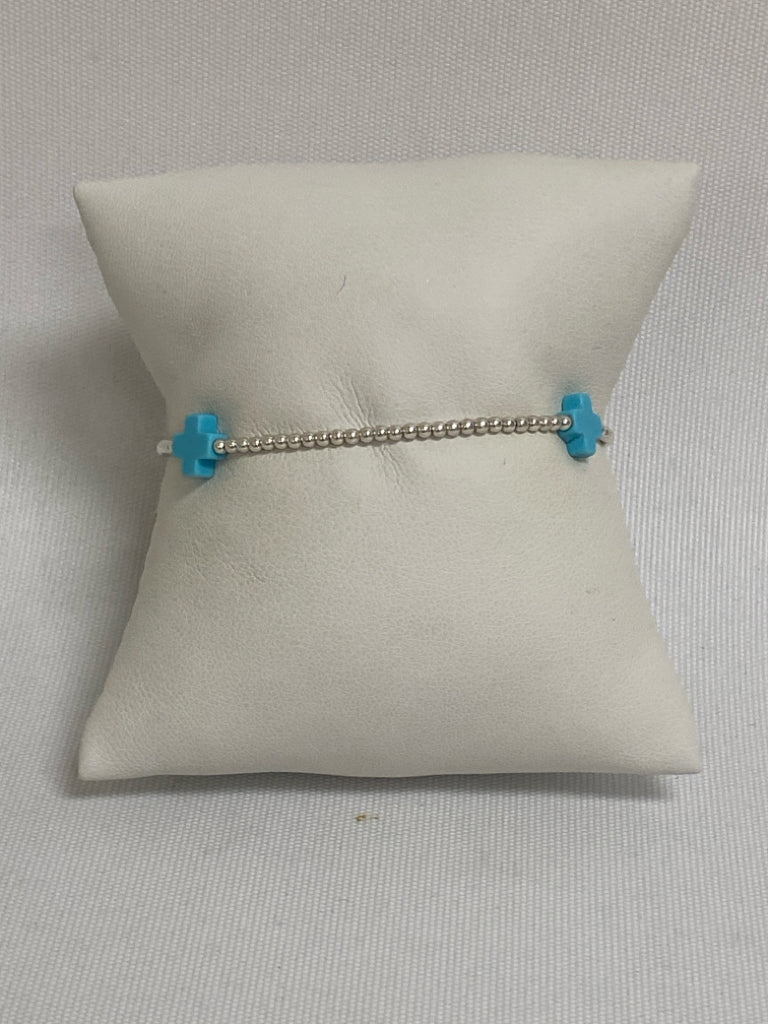 enewton Silver Turquoise Cross Bracelet