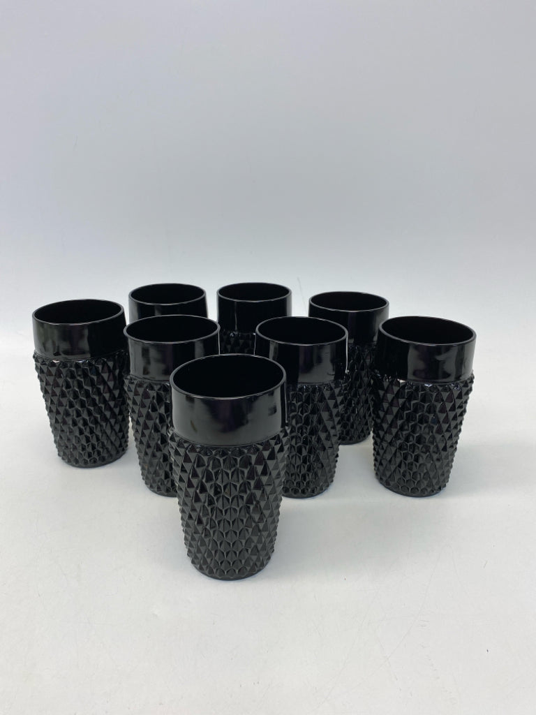 Black Knobby Glassware