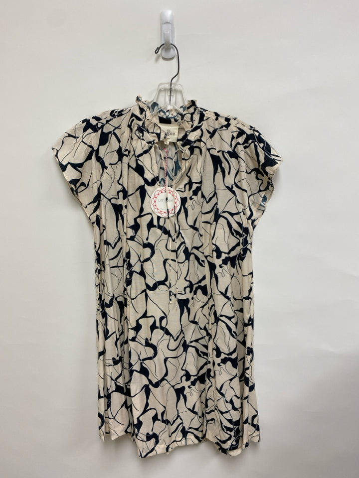 NWT Umgee Size S Beige Black Marbled Ladies Dress