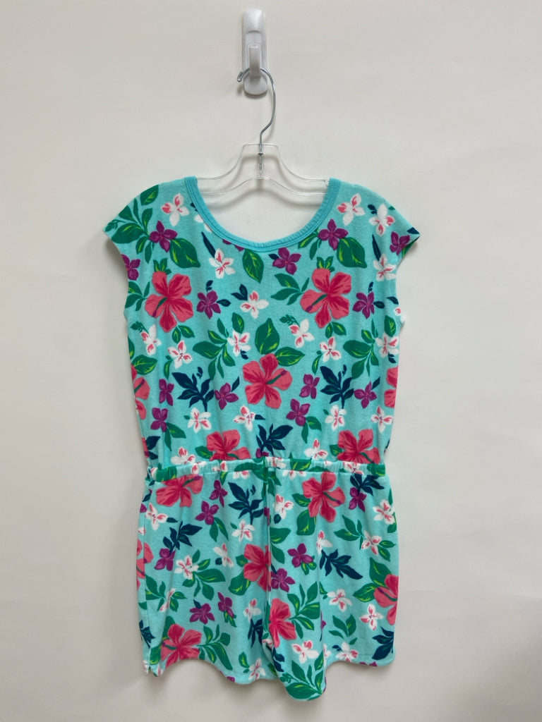 Lands End SIZE 14/16 Aqua/Pink Green/Purple Floral Girl&
