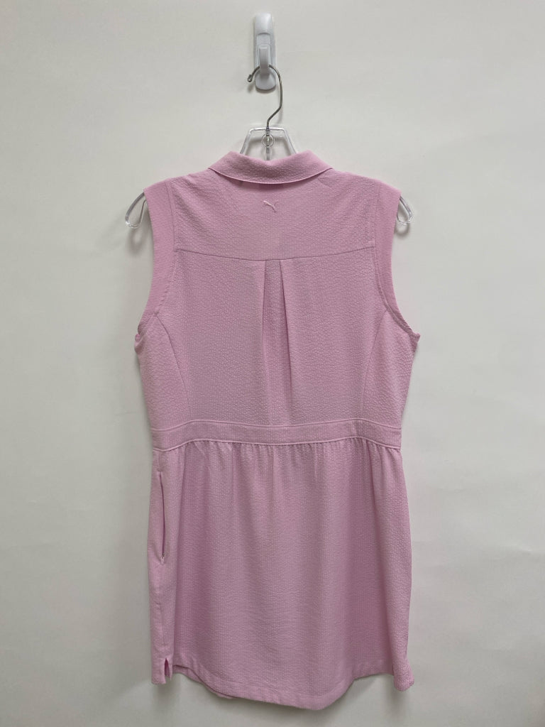 Puma Size M Pink Texture Sleeveless Athletic Dress