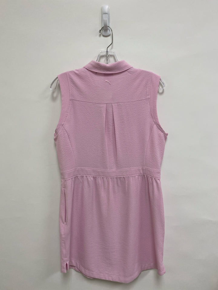 Puma Size M Pink Texture Sleeveless Athletic Dress