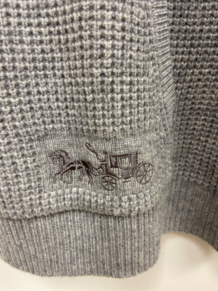 Coach Size L Gray Texture Hooded Ladies Sweater
