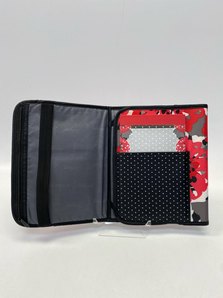 Thirty-One Red/Black White Flowers Electronic/Accessory