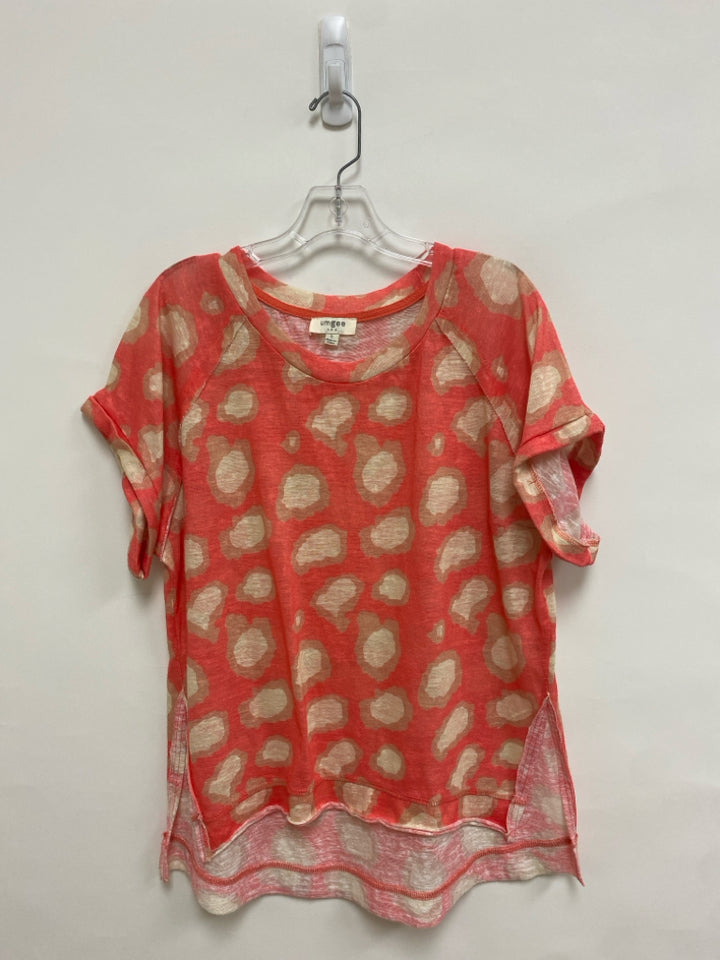Umgee Size S Coral Beige Animal Print Ladies Sweater