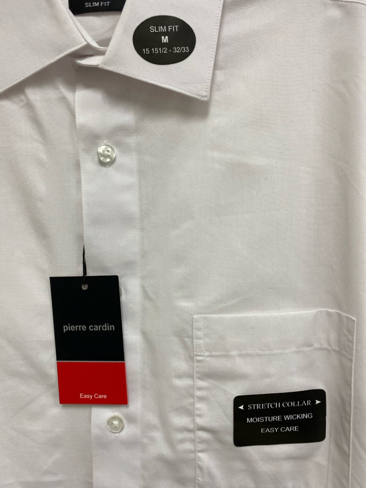 NWT Pierre Cardin Size M White Button Down Men&