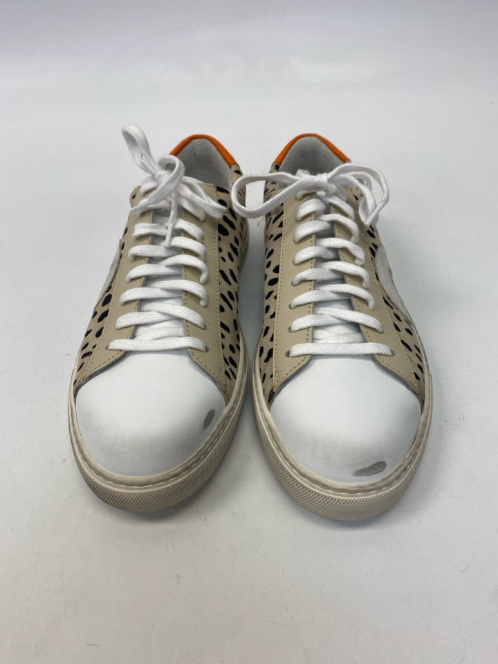 NWOT Oliver Cabell  Size 38 White/Brown Black Animal Print Sneakers
