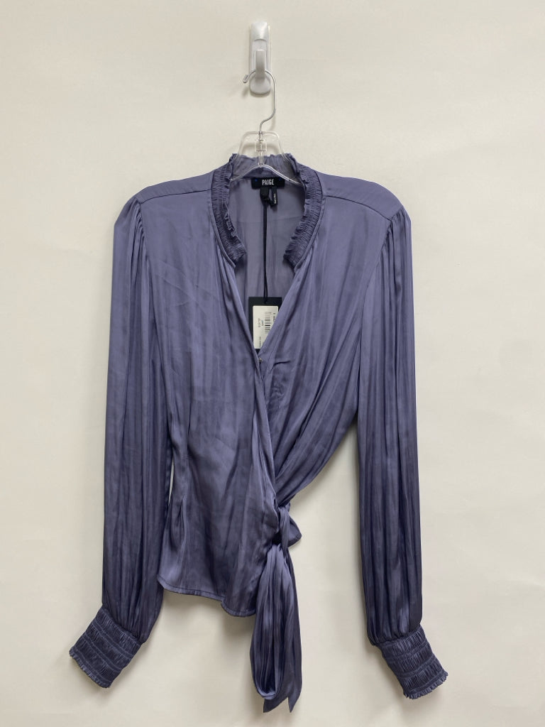 NWT Paige Size L Slate Blue Long Sleeve Ladies Top