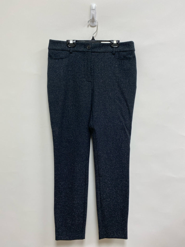 NWT LOFT Size 6 Black Silver Ladies Pants