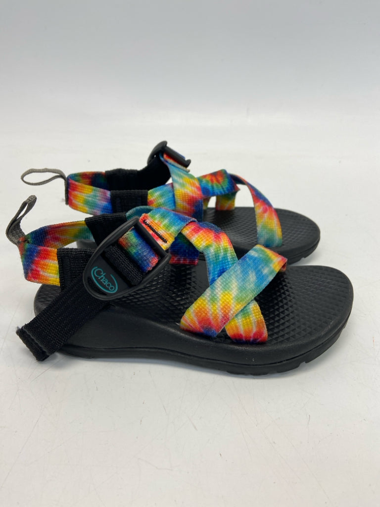 Chaco SIZE 10 Black Multi Color Tie Dye Girl&