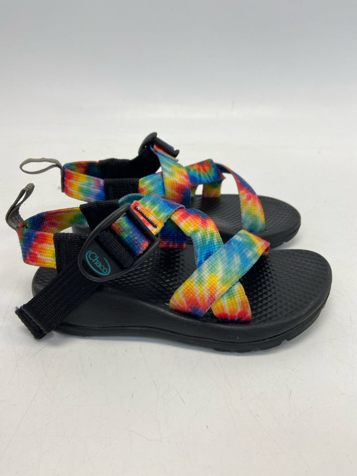 Chaco SIZE 10 Black Multi Color Tie Dye Girl&