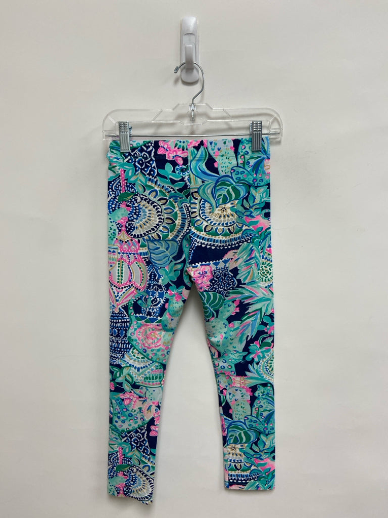 LILLY PULITZER SIZE M Aqua/Pink Navy/White Tropical Girl&