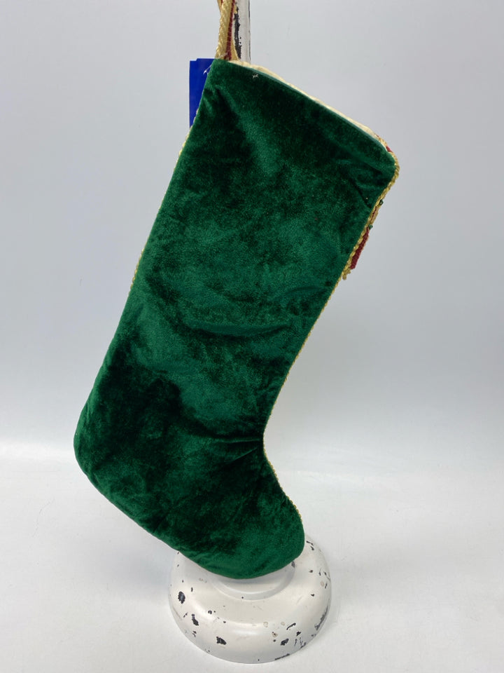 Green Red/Gold Fabric Christmas