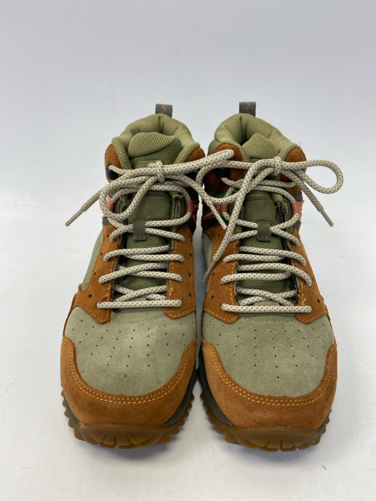 Merrell US Shoe Size 8 Green Camel Lace-up Sneakers