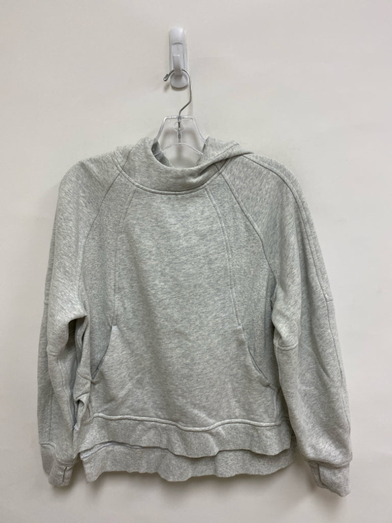 Lululemon Size XS Gray Hooded Cropped Athletic Sweatshirt