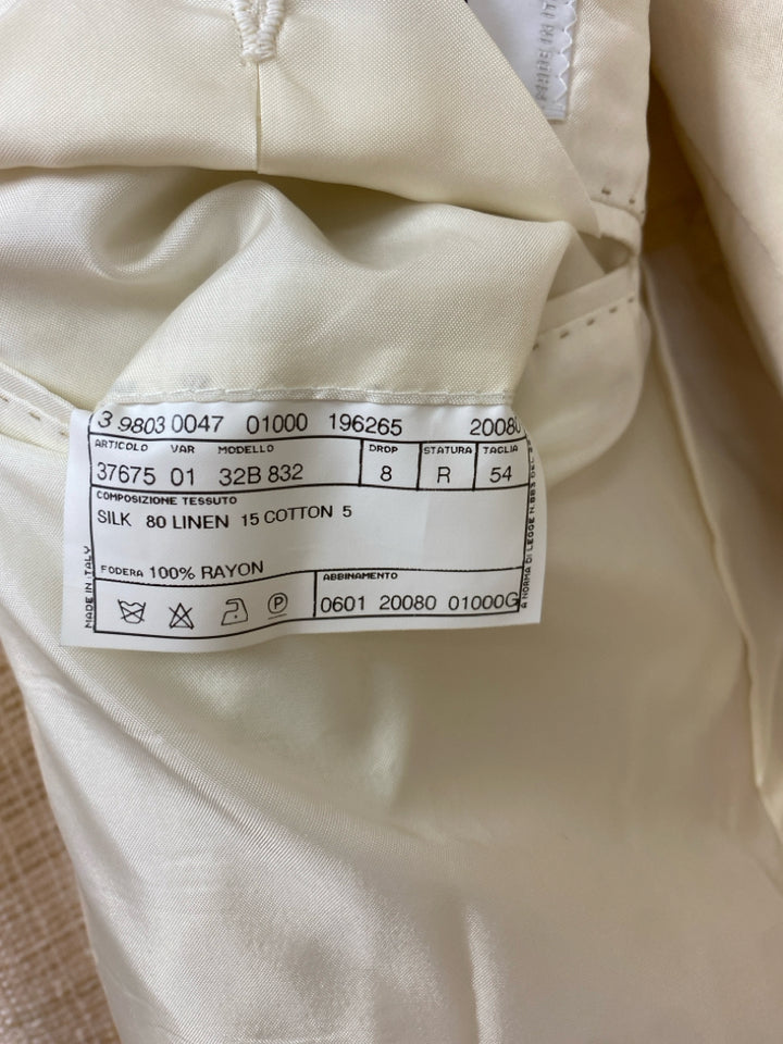 PAL ZILERI Size 54 Cream Tan Woven Silk Blend Men&