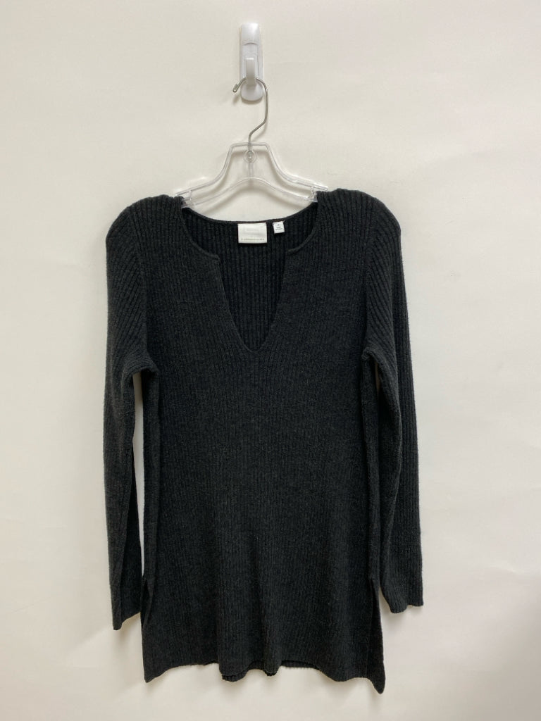 ett:twa Size M Charcoal Ribbed Tunic Ladies Sweater