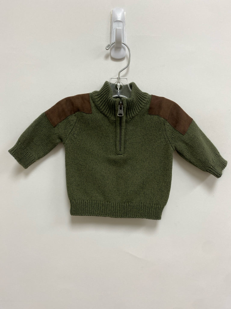 SIZE 3M Green Brown Quarter Zip Boy&