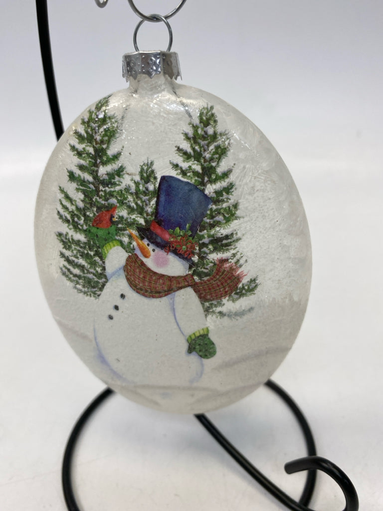 White Glass Ornaments