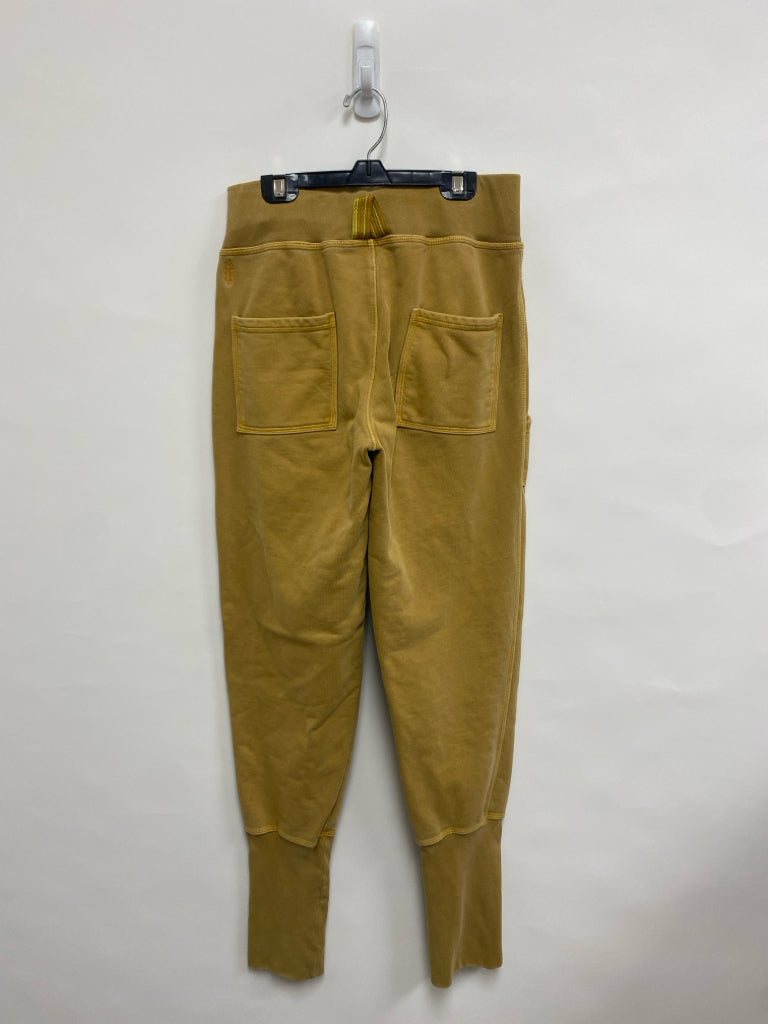 Free People Size S Mustard Zipper Ladies Pants