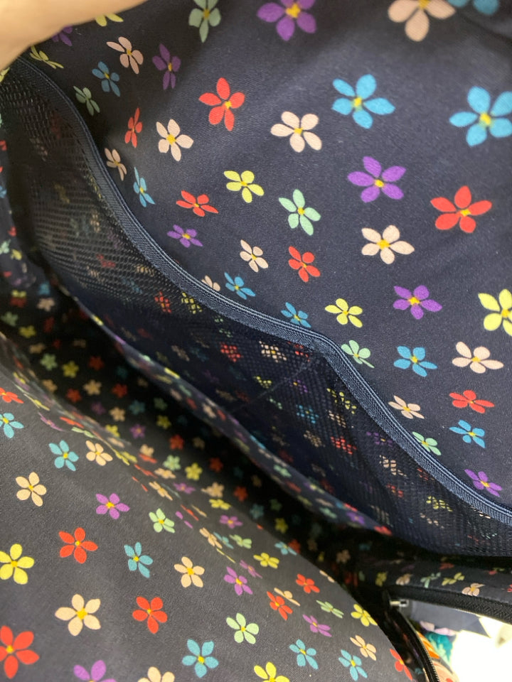 Vera Bradley Teal Green Multi Color Flowers Backpack