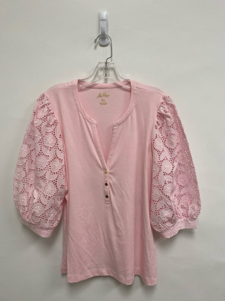LILLY PULITZER Size XL Pink Ladies Top
