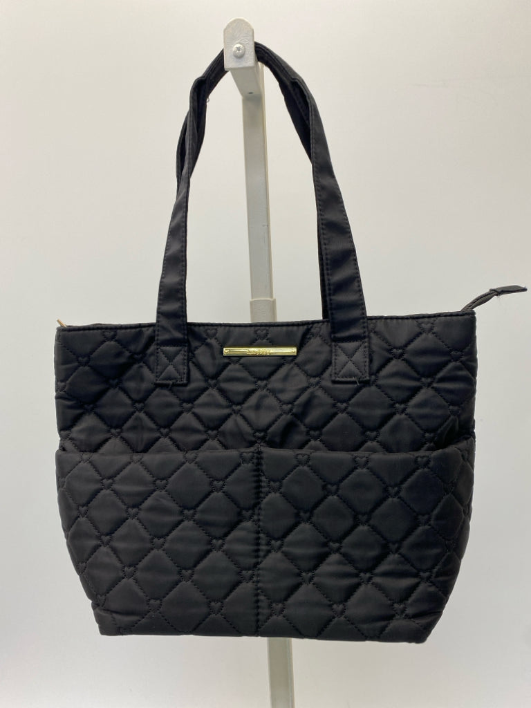 Betsey Johnson Black Quilted Nylon Handbag
