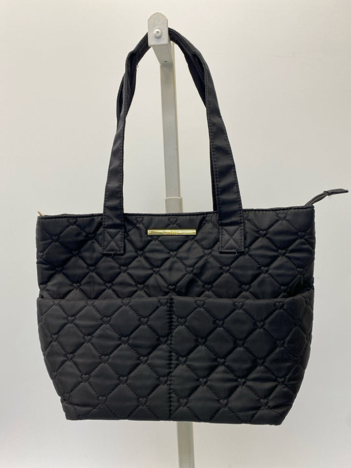 Betsey Johnson Black Quilted Nylon Handbag