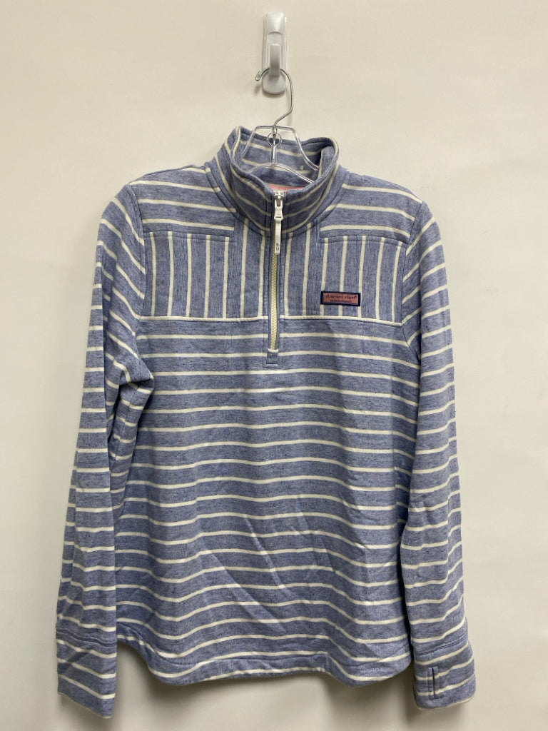 Vineyard Vines Size M Blue White Striped Ladies Pullover