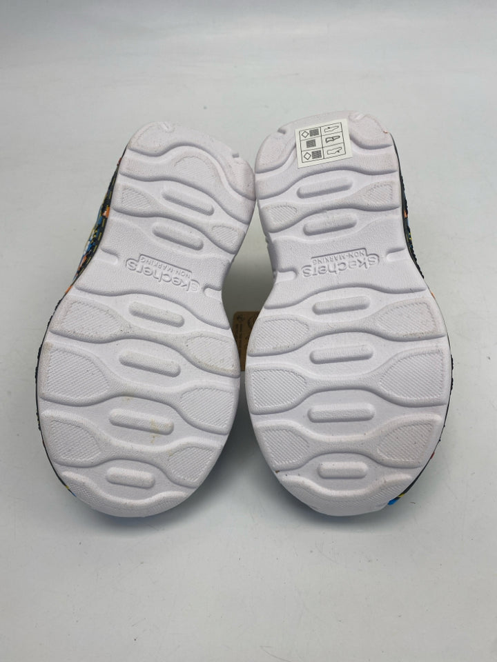 NWT Skechers SIZE 9 Gray/Blk Yellow/Multi Construction Boy&