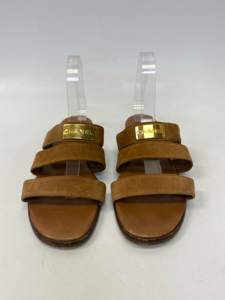 Chanel  Size 40.5 Brown Sandals