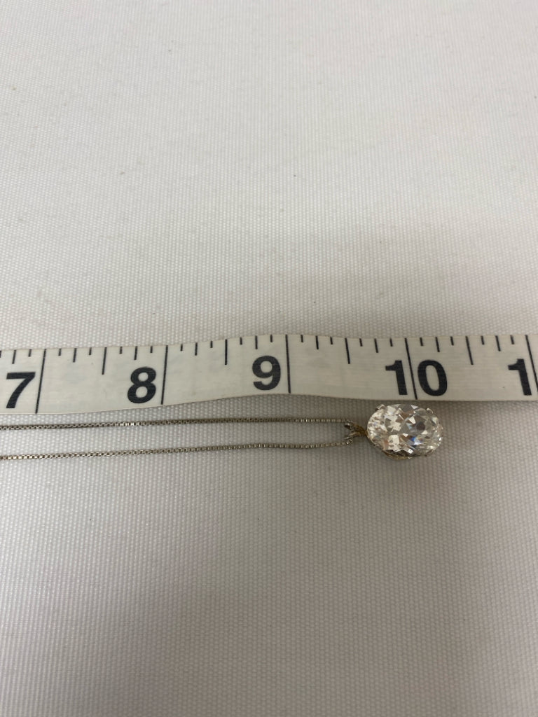 Silver Clear Circles Necklace