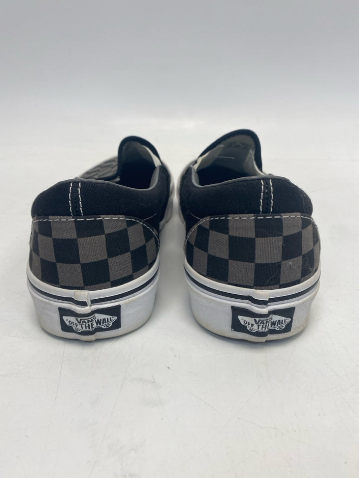 Vans US Shoe Size 8 Dark Gray Black Checkered Sneakers