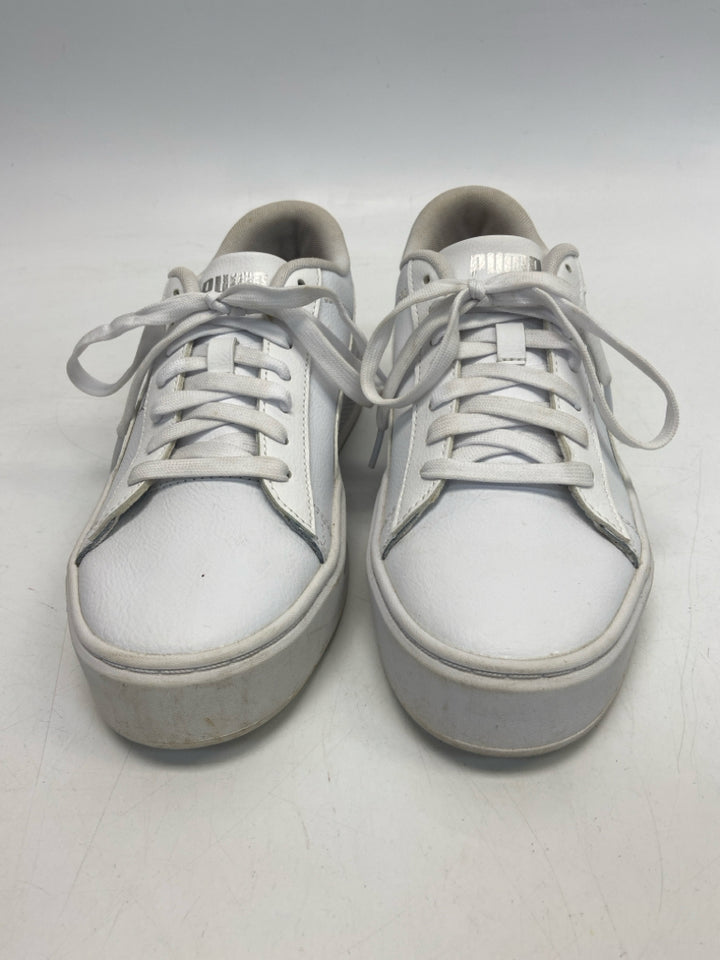 Puma  Size 8 White Lace-up Sneakers