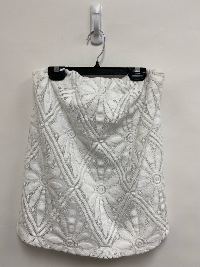 LILLY PULITZER Size S White Floral Lace Ladies Skirt