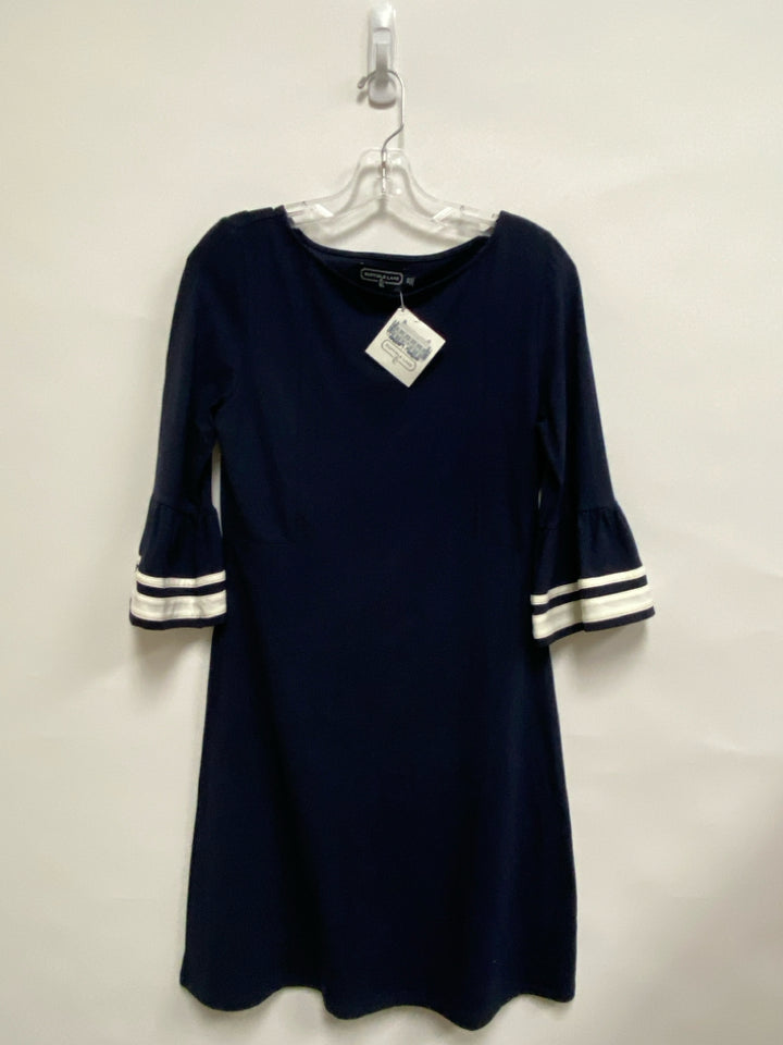 NWT DUFFIELD LANE Size XS Navy White Bell Sleeves Ladies Dress