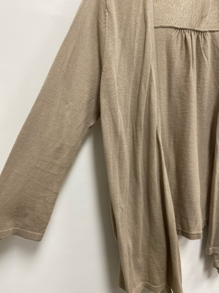 NWT LOFT Size L Beige Drape Ladies Sweater