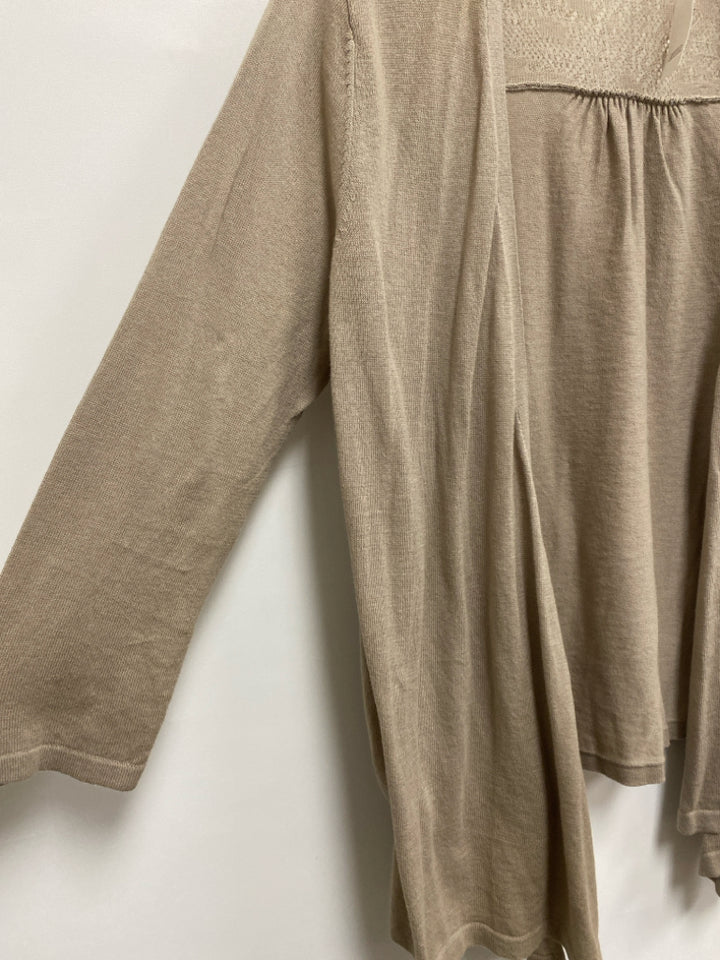 NWT LOFT Size L Beige Drape Ladies Sweater