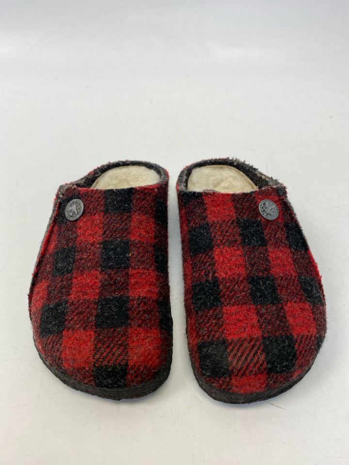 Birkenstock SIZE 9 Red/Black Checkered Girl&