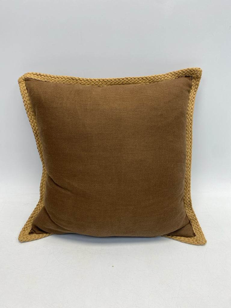 Pottery Barn Brown Tan Pillow