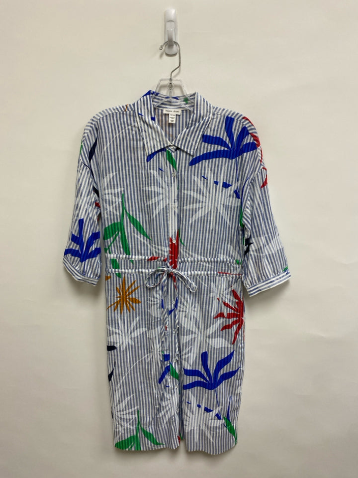 Tribal Size XXS Blue White/Multi Striped Ladies Dress