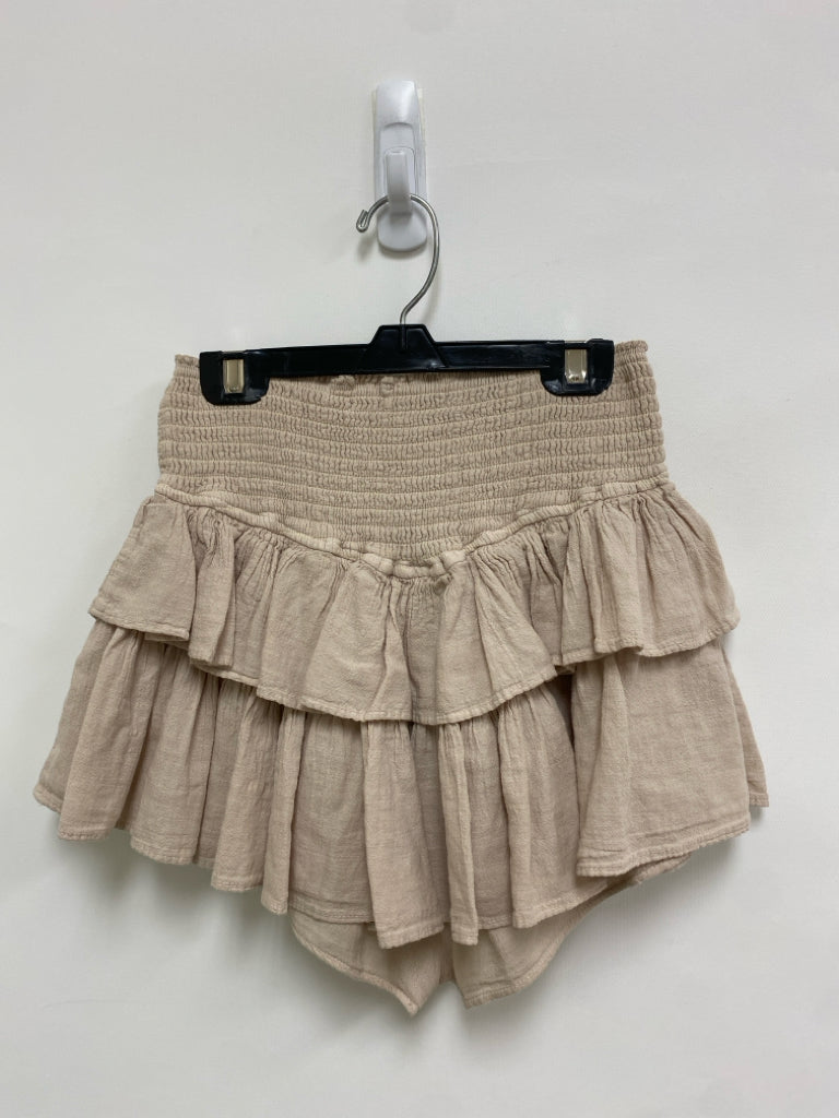 Size S Beige Smocking Ladies Skort