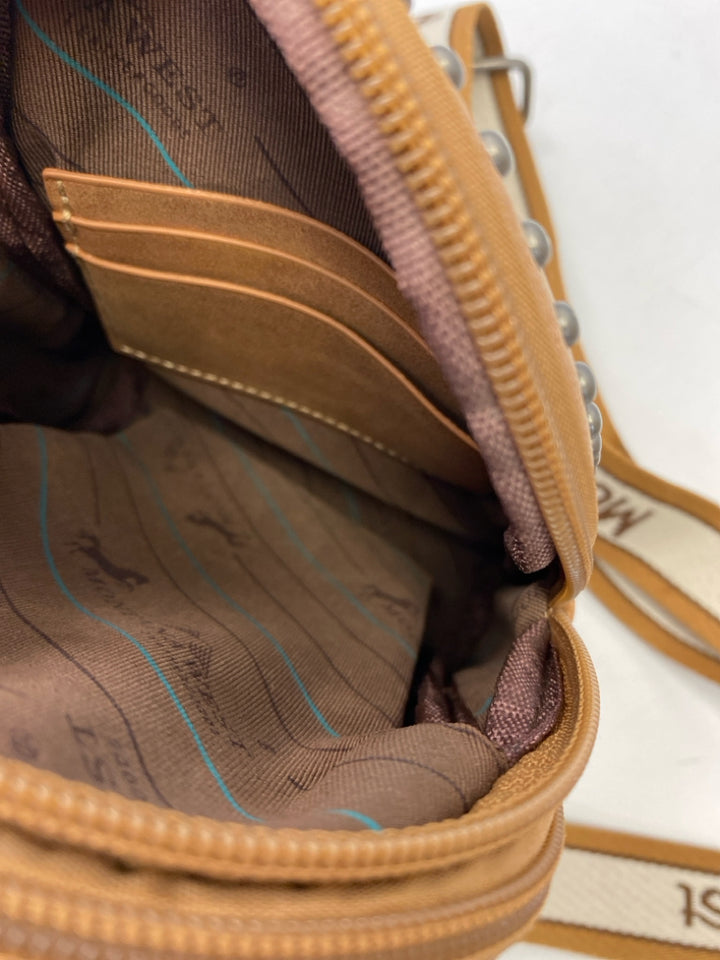 Montana West Brown Studded Handbag